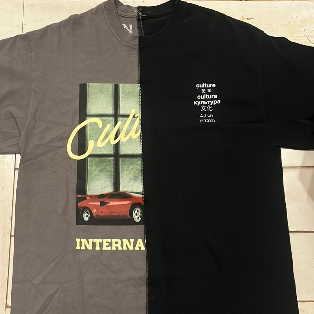 YRN Yung Rich Nation Boys Young Mens Tee Shirt Culture Divided Tee Large